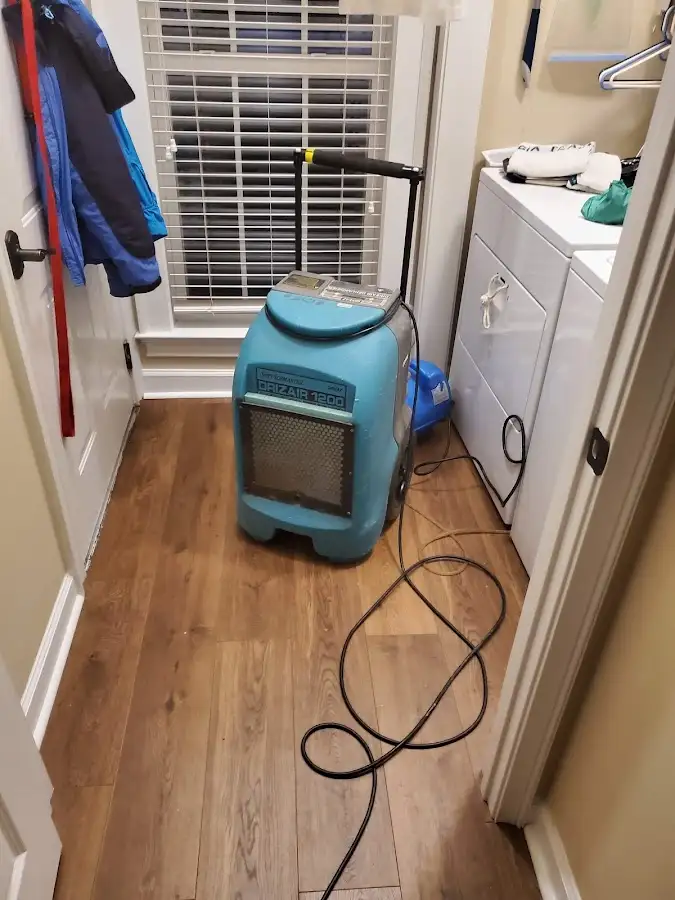 Commercial dehumidifier deployed for Flood Damage Cleanup in Worcester