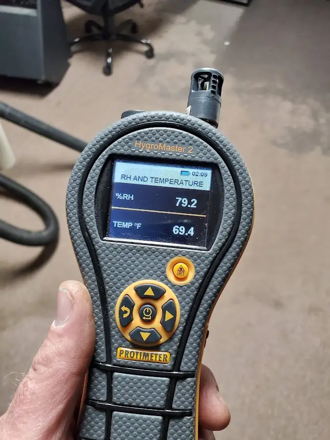 Moisture meter humidity assessment for Fire & Smoke Damage Restoration in Worcester